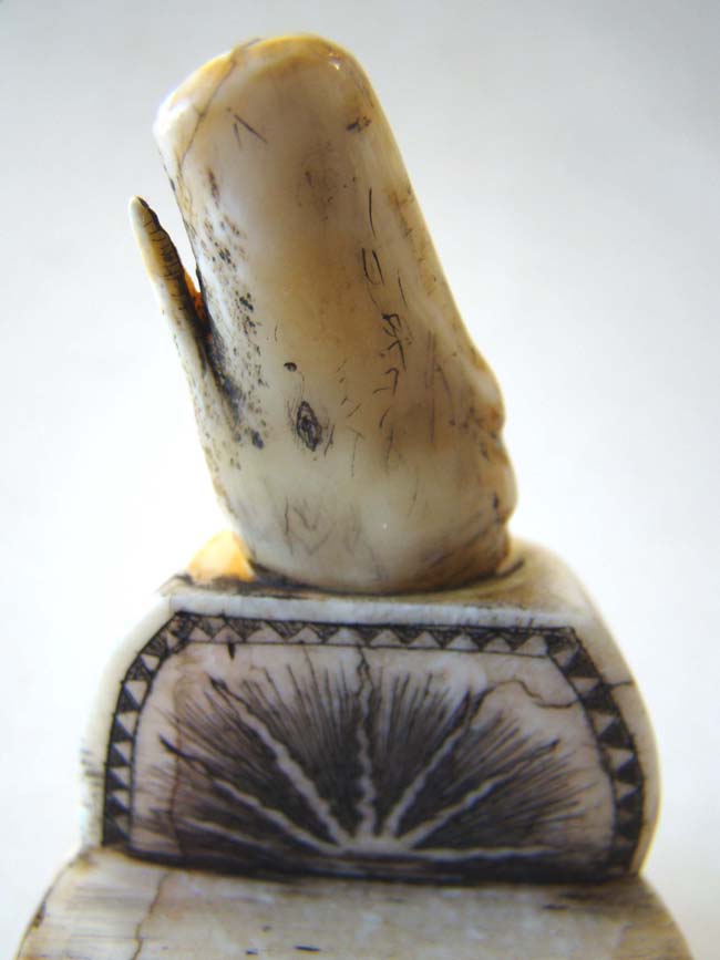A charming Walrus and Whale Ivory Inkwell — image 5